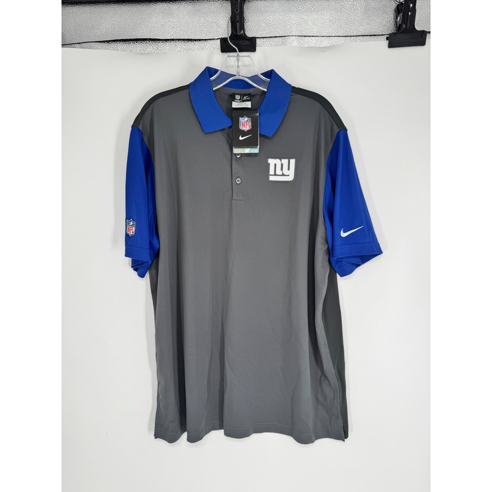 Nike On Field New York Giants Polo Shirt Mens XL Dri Fit Performance Golf NFL